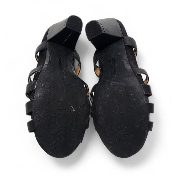 Easy Spirit Renasi Peep-Toe Women's Size 6.5 Black Leather 3 Inch Heel Sandals - Picture 8 of 8